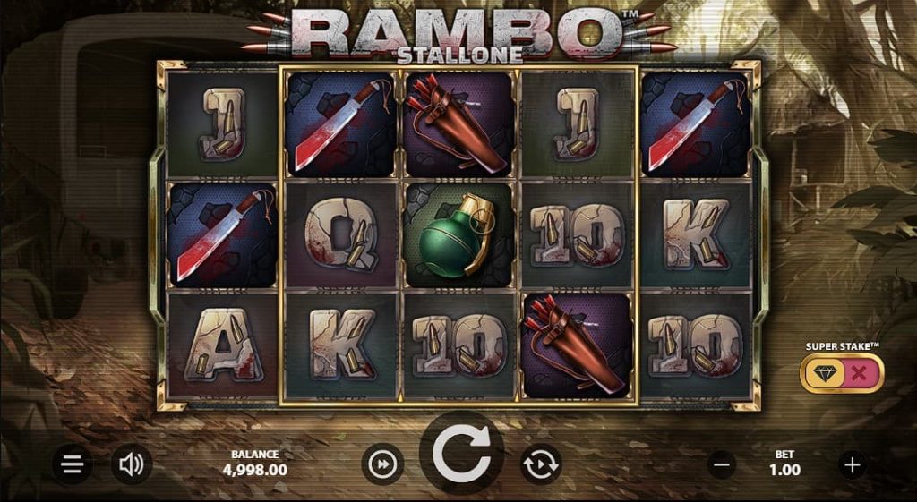 Rambo slot machine by Stakelogic
